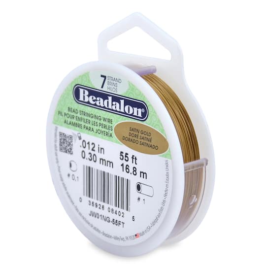 Beadalon® 0.30mm Satin Gold Bead Stringing Wire